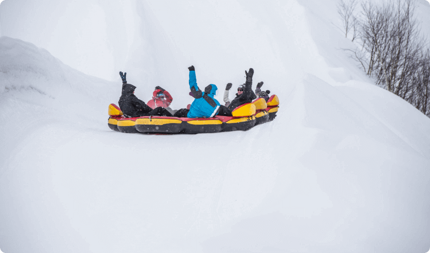 Rafting sur neige